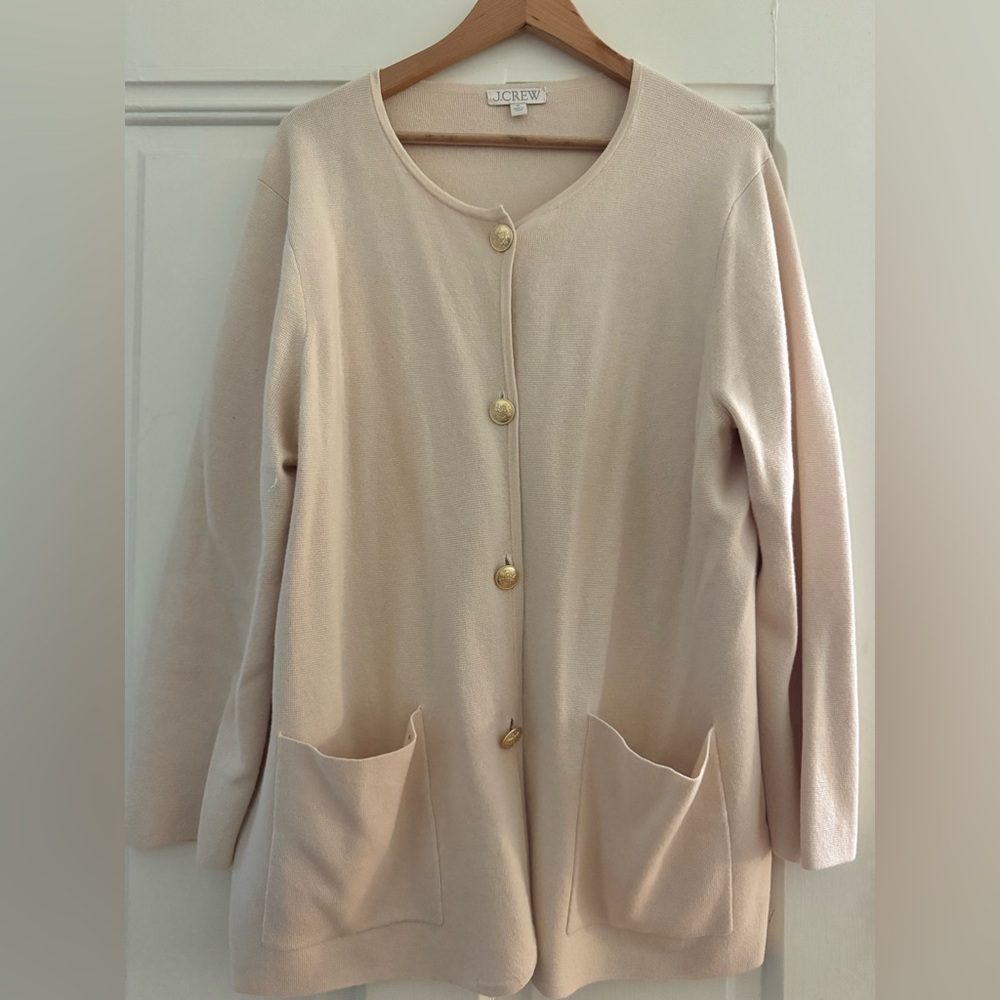 J. Crew Cream Knit long Sweater